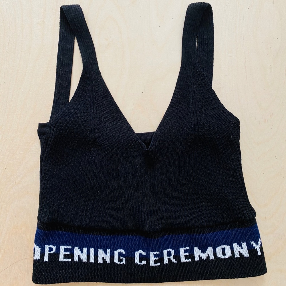 Opening Ceremony Cropped Tank Top V-Neck